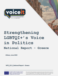 VoiceIt Report: Strengthening LGBTQI+’s Voice in Politics National Report - Greece